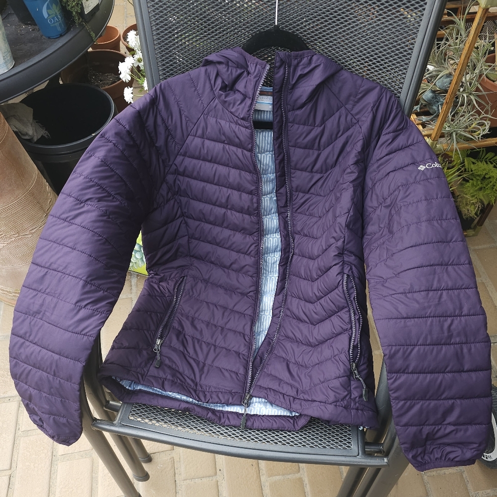 Columbia Women's Plum Purple Thermal Coil Outdoor Weather Jacket, Size Medium